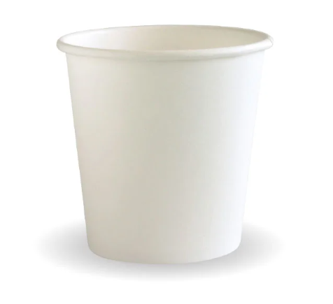 BioPak Compostable White Single Wall Cup 4oz (120ml) 63mm Diameter ...