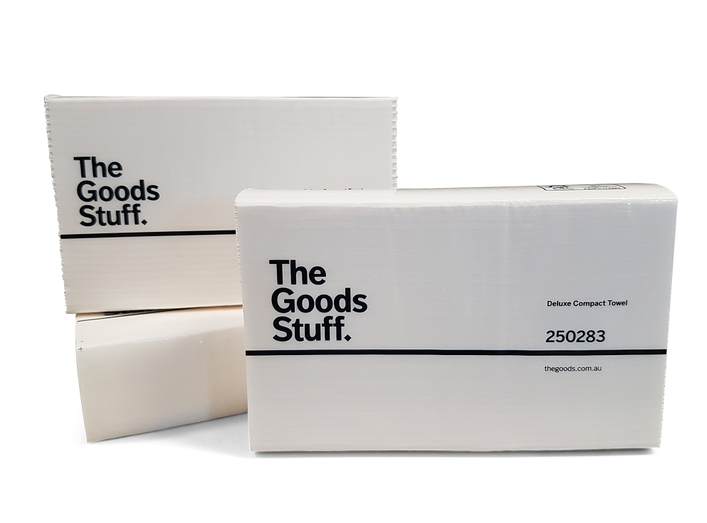 The Goods Stuff Deluxe TAD Compact Hand Towel Carton of 2160