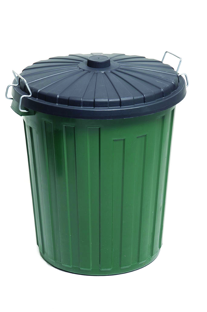 Plastic Bin with Lid Green 75L MultiPurpose Bins Waste Disposal