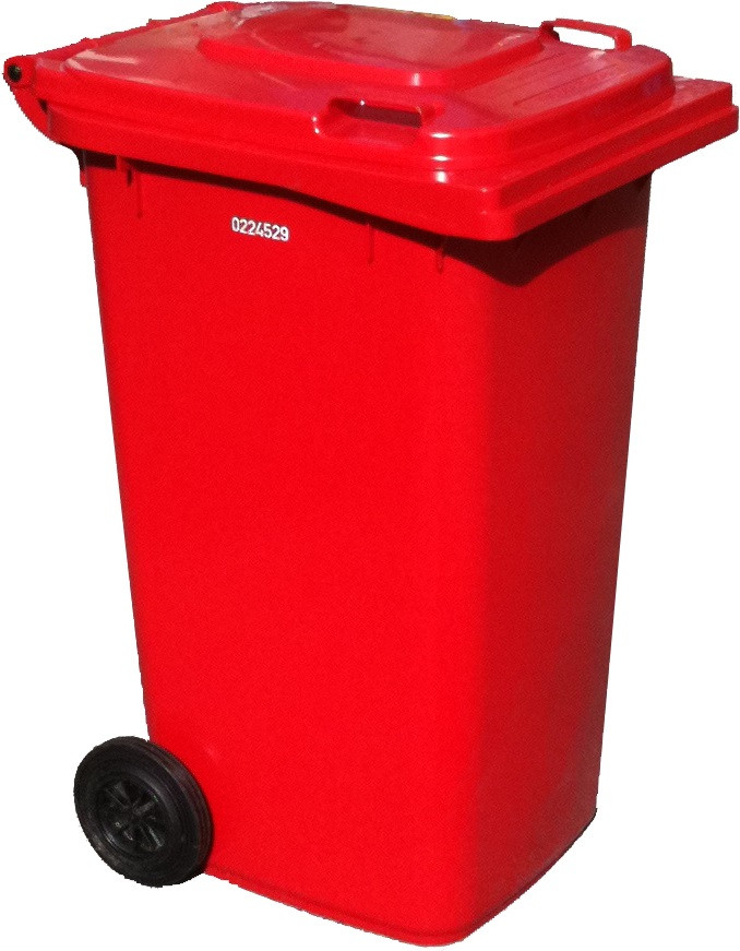 120L Red Wheelie Bin The Goods