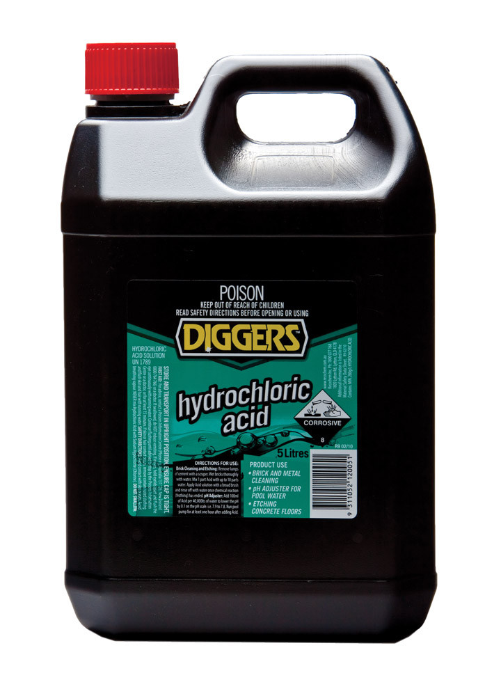 Challenge Hydrochloric Acid 5L Bleach and Chlorinated Cleaners Chemical