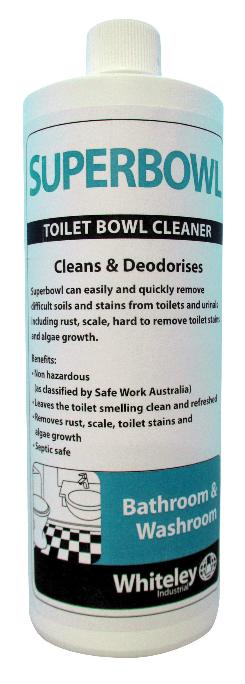 Whiteley Superbowl Toilet Bowl Cleaner 1L Washroom and Toilet Chemical
