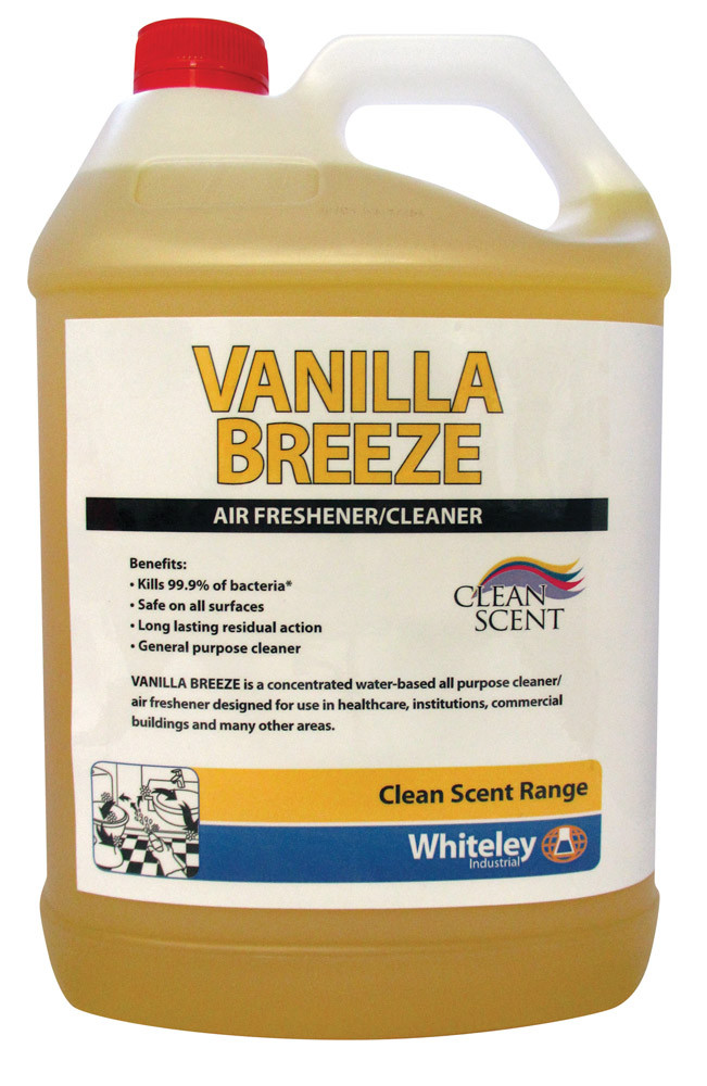 Whiteley Vanilla Breeze Water Based Cleaner Air Freshener 5L Bulk