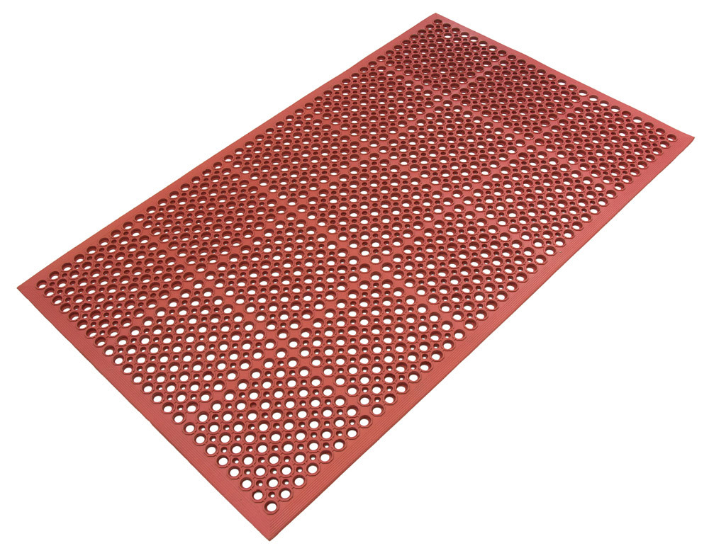 Safety Cushion Grease Proof Rubber Mat Terracotta