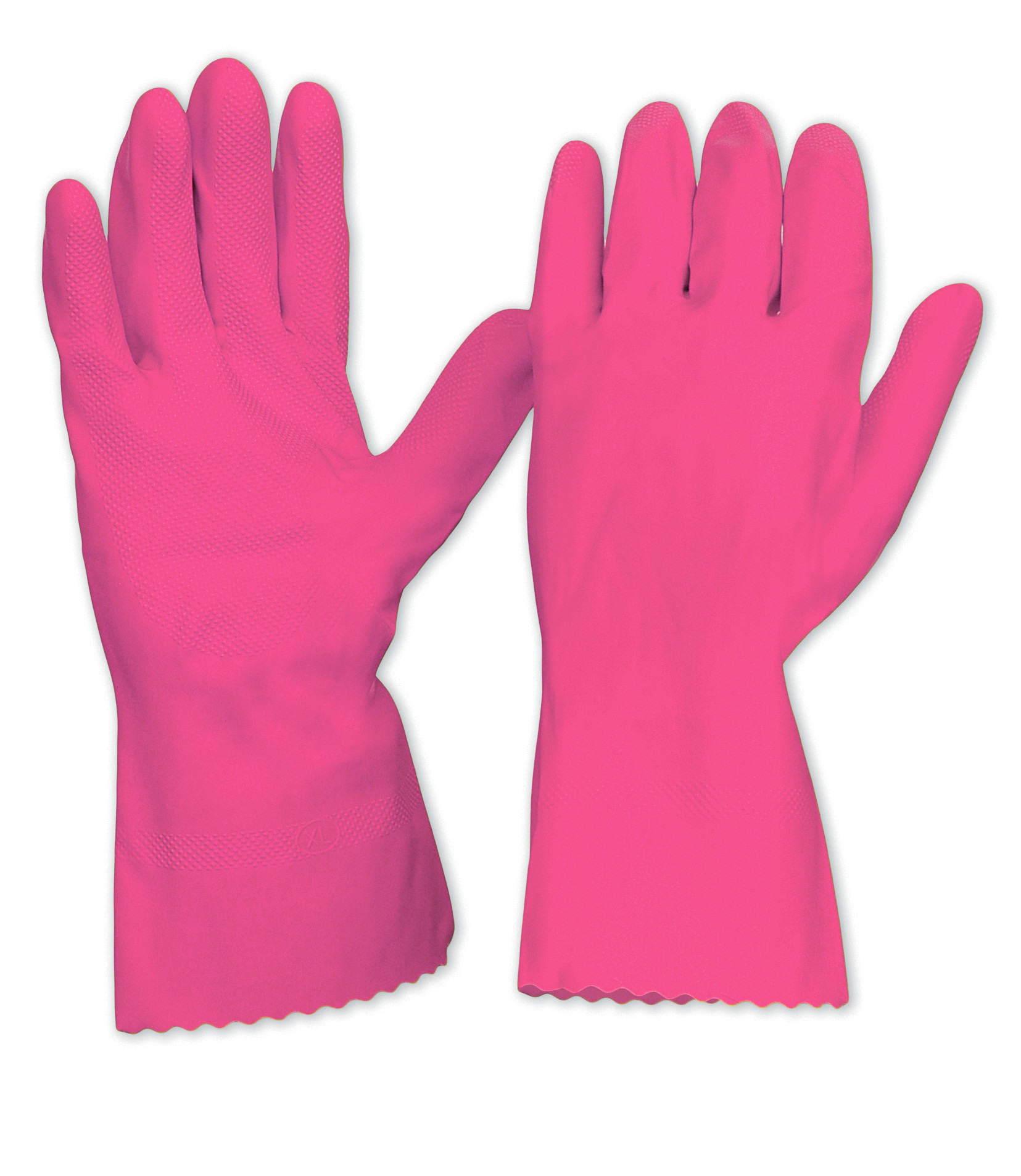 Premium Silverlined Rubber Gloves Pink Xxlarge Size 10 105 Rubber