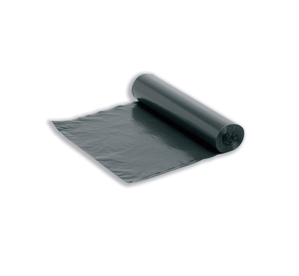 Bin Liners Medium Duty on Rolls Black 120L Carton of 100 Bin Liners