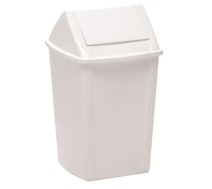 Swing Top Tidy Bin White 50L MultiPurpose Bins Waste Disposal Cleaning Your Reliable