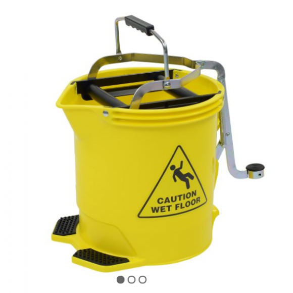 Edco Wringer Mop Bucket Yellow 15L