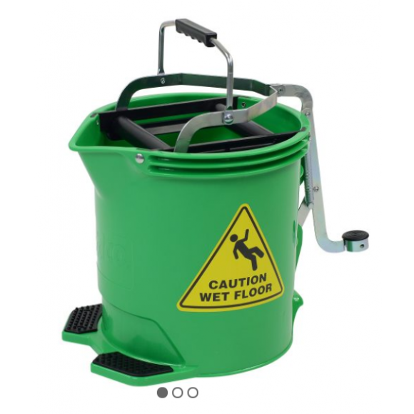 Edco Wringer Mop Bucket Green 15L