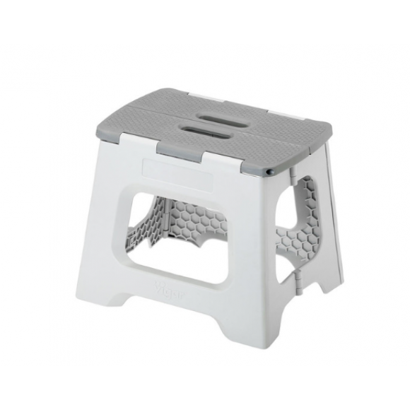 Compact Grey Foldable Stool 27cm
