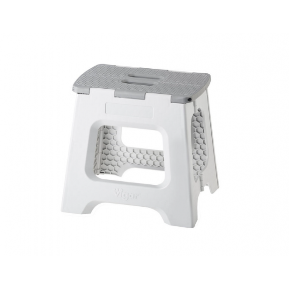 Compact Grey Foldable Stool 32cm