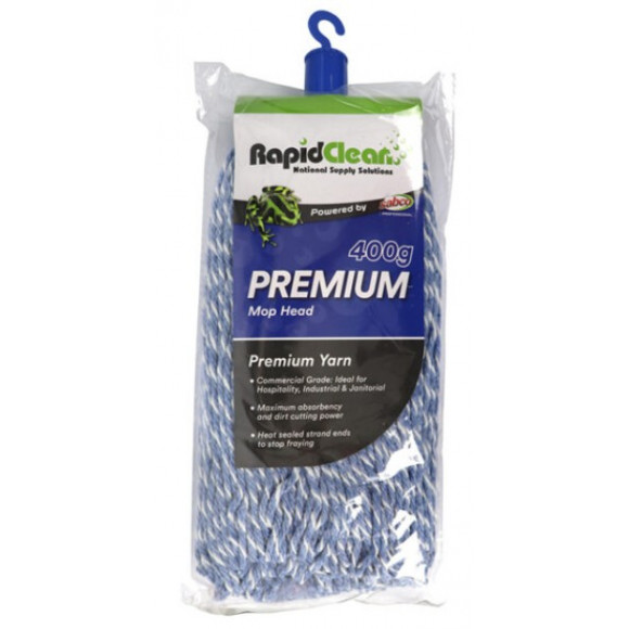 Rapid Premium Cotton Mop Head Blue 400g