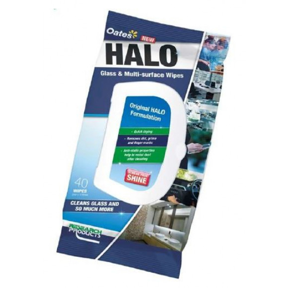 (discontinued) Research Halo Glass & Multi-Surface Wipes Packet of 40