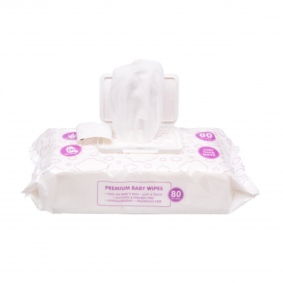 Trugrade Premium Baby and Hygiene Wipes packet of 80