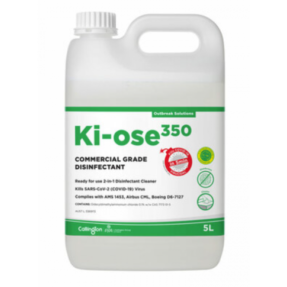 Ki-ose350 Commercial Grade Disinfectant & Cleaner 5L for use in Chemical Fogger