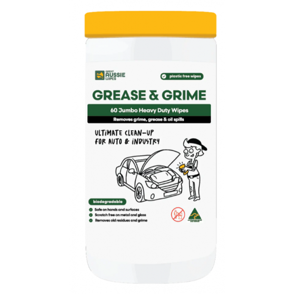 Great Aussie Wipes Grease and Grime Wipes Packet of 60