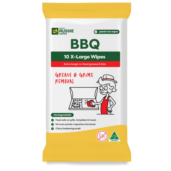 Great Aussie Wipes BBQ Wipes Soft Packet of 10