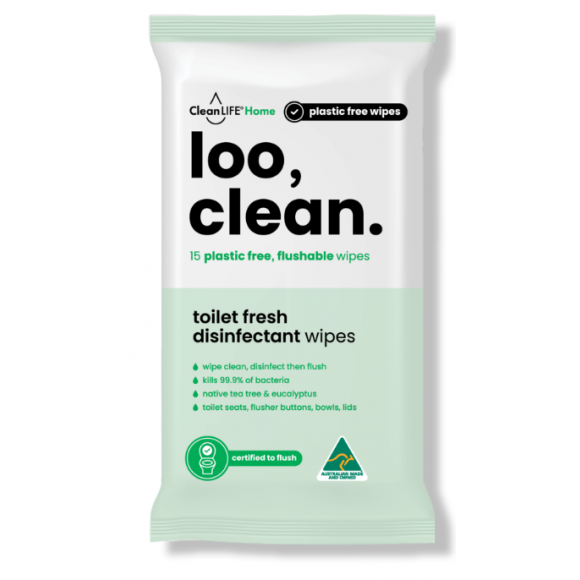 CleanLIFE Loo Clean Wipes Packet of 15