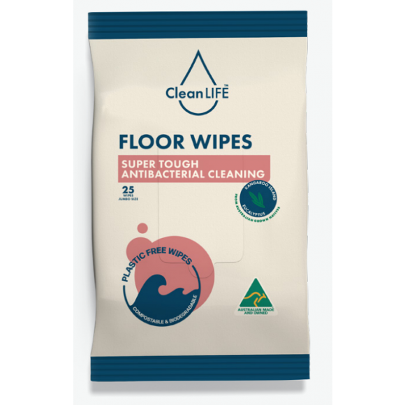 CleanLIFE Floor Wipes Packet of 25
