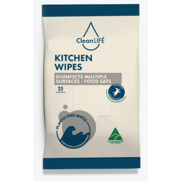 CleanLIFE Kitchen Wipes Packet of 25
