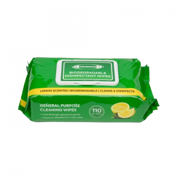 Trugrade Disinfectant Wipes 20cm x 16cm Packet of 110