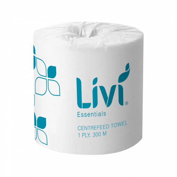 Livi Essentials Centrefeed Towel 300m Carton of 4