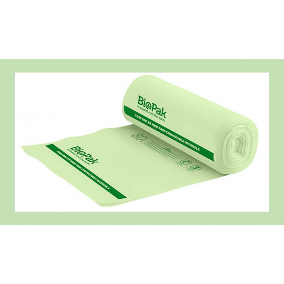 BioPak Compostable Bin Liner 80L Carton of 240