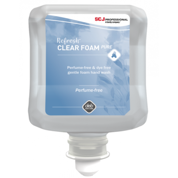 Deb Refresh Clear FOAM Perfume-Free & Dye-Free Gentle Hand Wash 1L Carton of 6