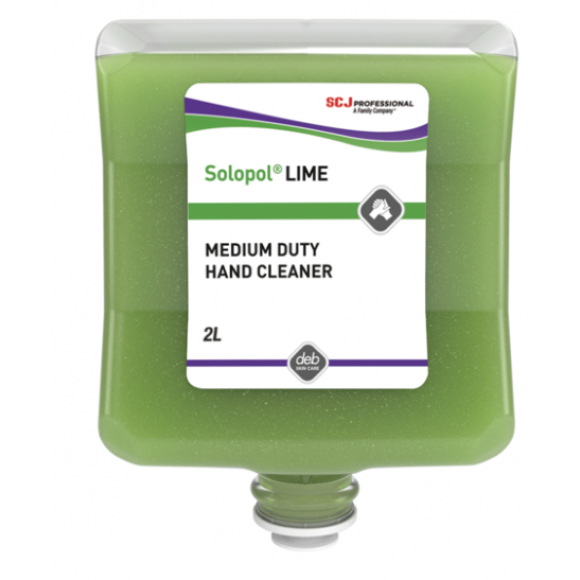 Deb Solopol Lime Medium-Heavy Duty Hand Cleaner 2L Carton of 4
