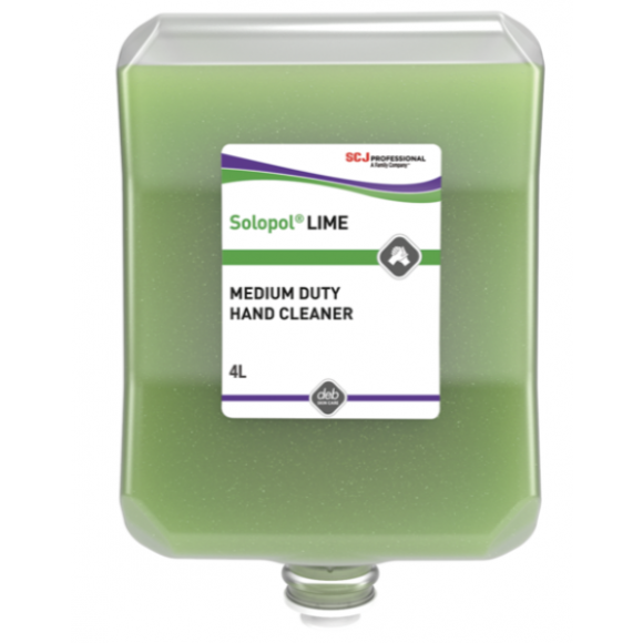 Deb Solopol Lime Medium-Heavy Duty Hand Cleaner 4L Carton of 4