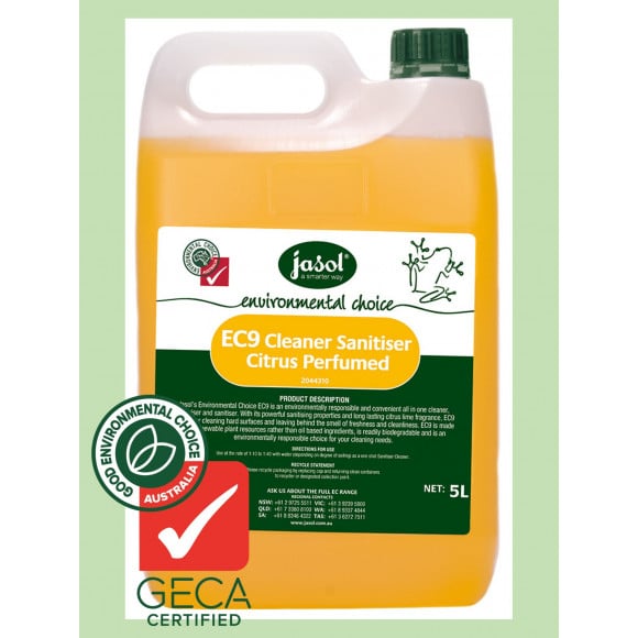 Jasol EC9 Cleaner Sanitiser Citrus Perfumed 5L