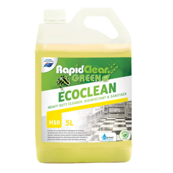 Rapid Green Ecoclean Powerful Cleaner and Sanitiser 5L