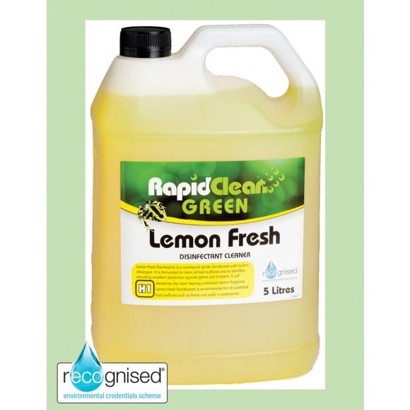 Rapid Green Lemon Fresh Disinfectant Cleaner Deodoriser 5L