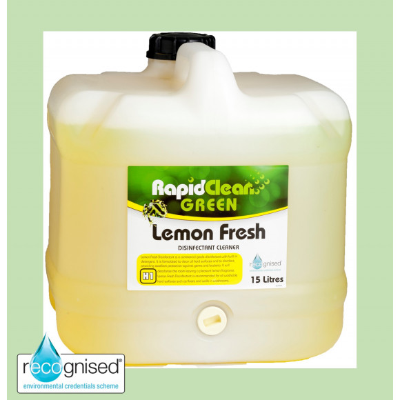 Rapid Green Lemon Fresh Disinfectant Cleaner Deodoriser 15L