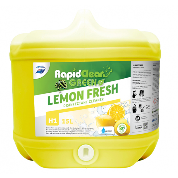 Rapid Green Lemon Fresh Disinfectant Cleaner Deodoriser 15L