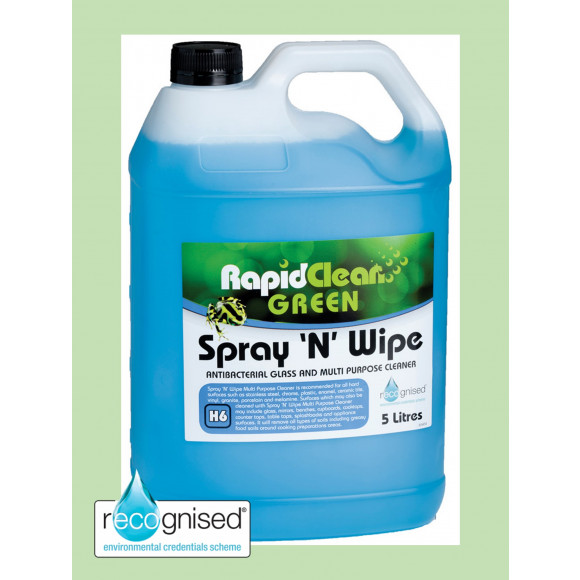 Rapid Green Antibacterial Spray and Wipe 5L