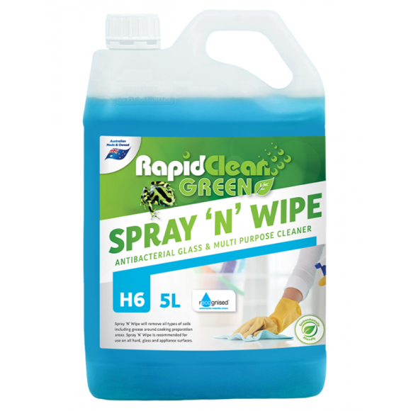 Rapid Green Antibacterial Spray and Wipe 5L