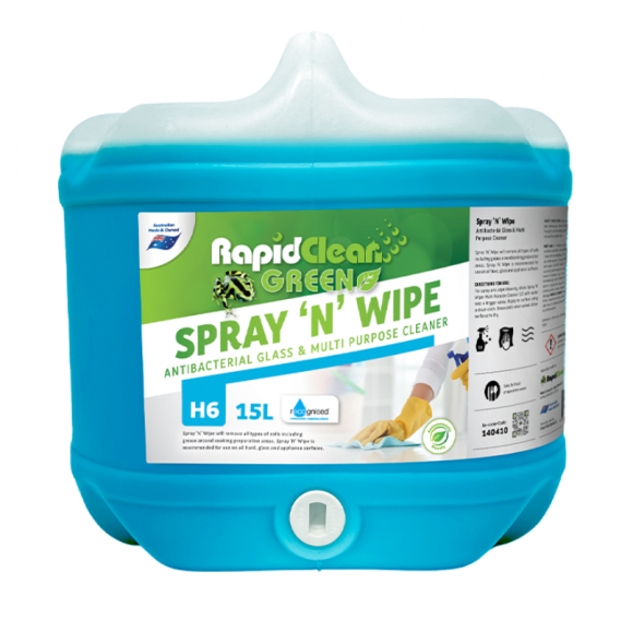 Rapid Green Antibacterial Spray and Wipe 15L