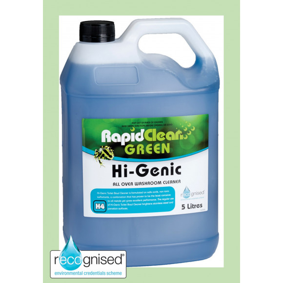 Rapid Green Hi-Genic Washroom and Toilet Cleaner 5L