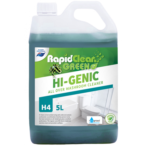 Rapid Green Hi-Genic Washroom and Toilet Cleaner 5L