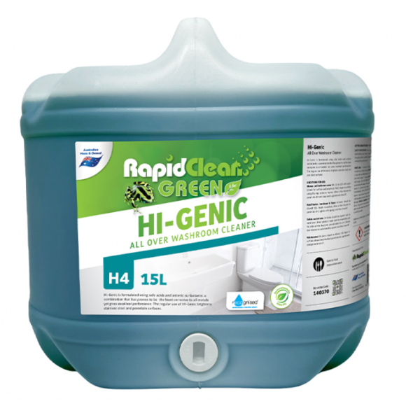 Rapid Green Hi-Genic Washroom and Toilet Cleaner 15L