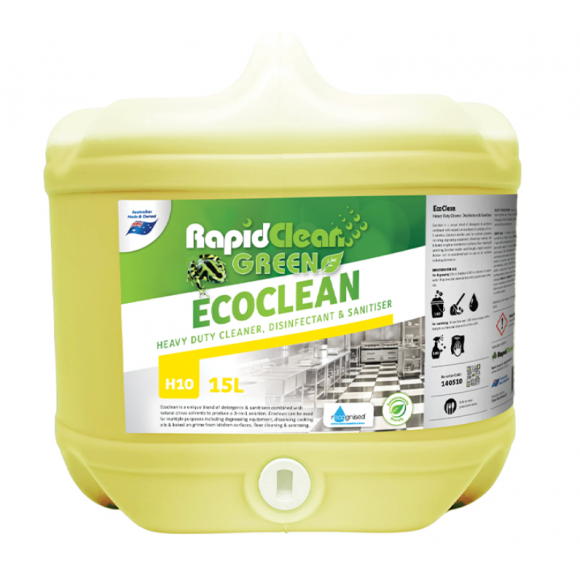 Rapid Green Ecoclean Powerful Cleaner and Sanitiser 15L