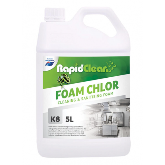 Rapid Foam Chlor Cleaner & Sanitiser 5L