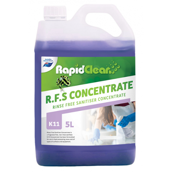 Rapid Clean R.F.S Concentrate - Rinse Free Sanitiser Concentrate 5L