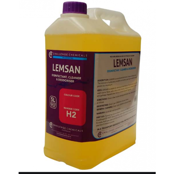 Challenge Lemsan Lemon Disinfectant Cleaner and Deoderiser 5L