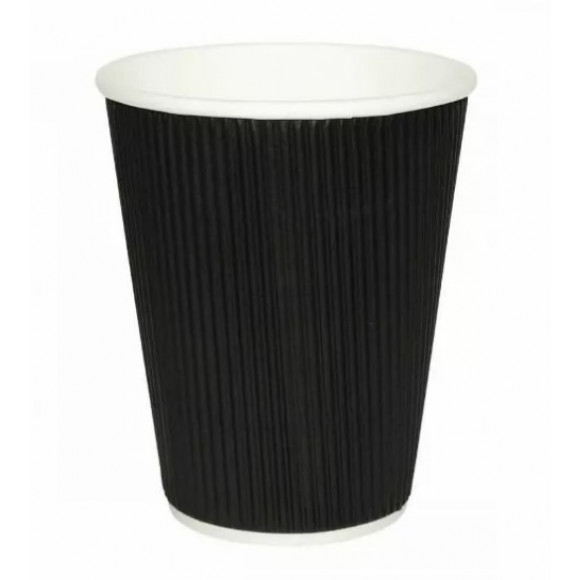 Hot Paper Cup Corrugated Charcoal 12oz Carton of 500