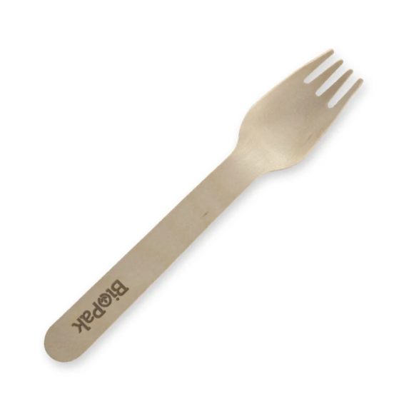 Biopak Compostable Wooden Disposable Fork Carton of 1000