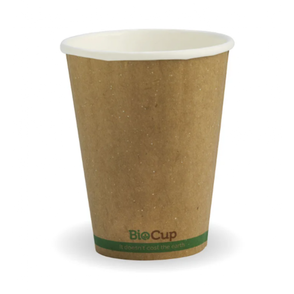 BioPak Compostable Kraft Double Wall Cup 8oz (255ml) 80mm Diameter Carton of 1000