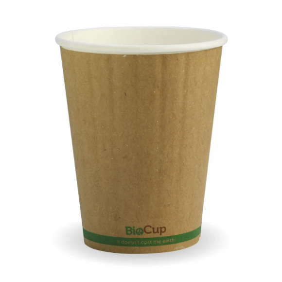 BioPak Compostable Kraft Double Wall Cup 12oz (390ml) 90mm Diameter Carton of 1000