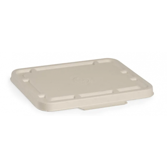 BioPak 2&3 Compartment Plant Fibre Biocane Takeaway Lid Natural Carton of 500